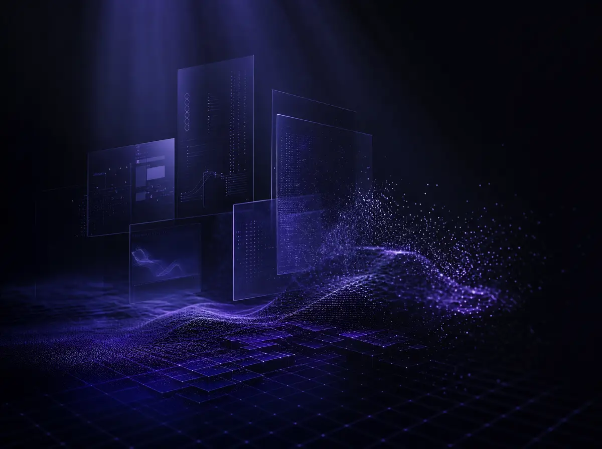 Abstract visualisation of Ironfang's cloud platform architecture
