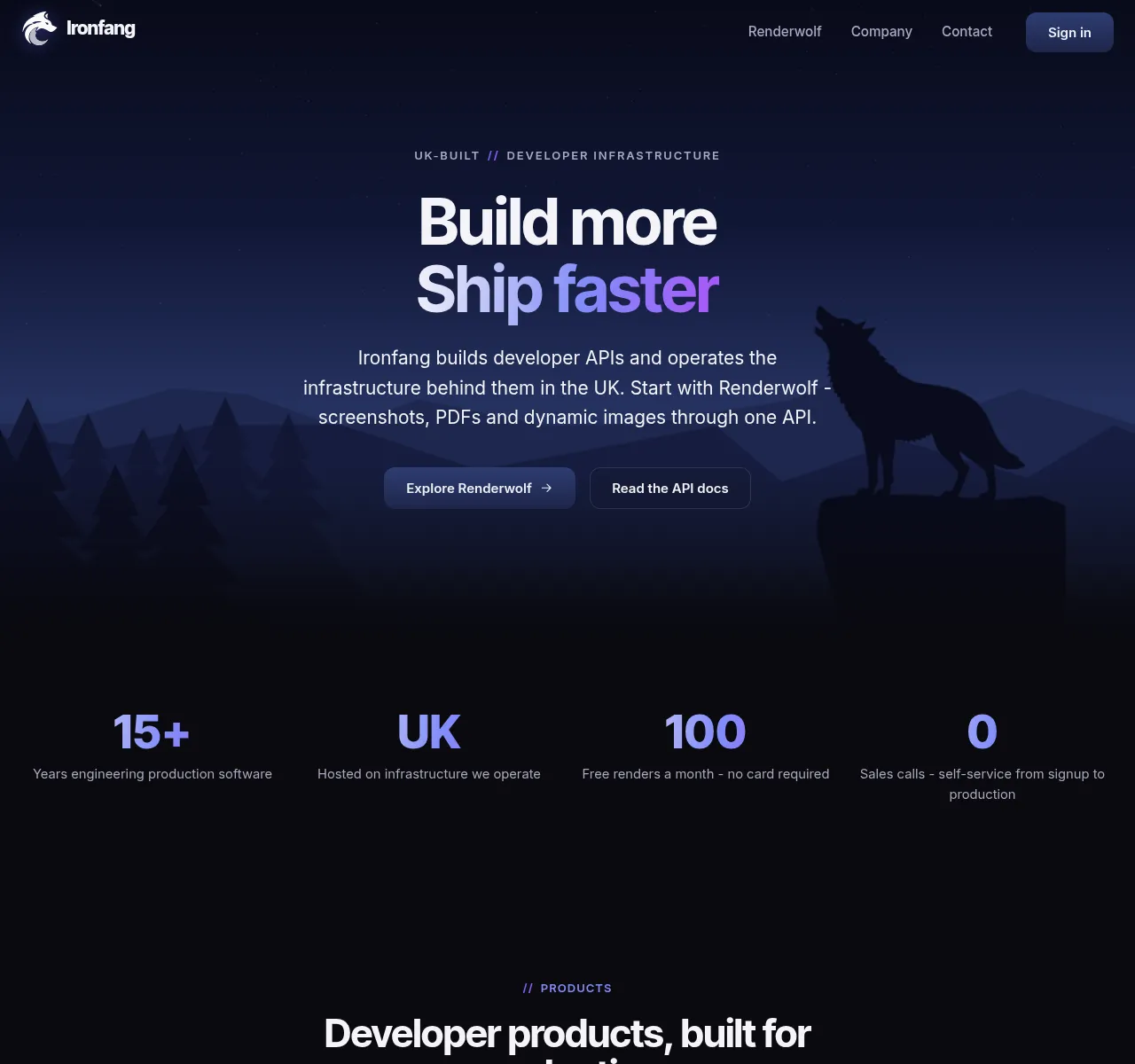 Rendered screenshot of https://ironfang.uk